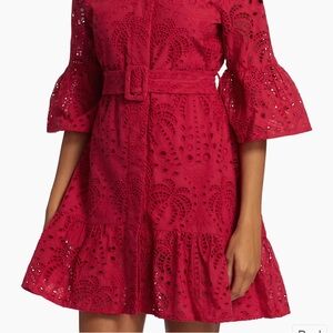 NWT Farm Rio Eyelet Belted Dress Large